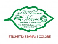 Etichette adesive per fioristi, fiorai e vivaisti (mm 59X30)  (cod.2G) 